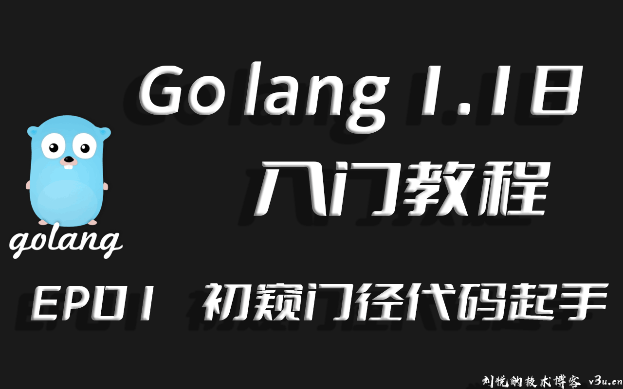 初窥门径代码起手,Go lang1.18入门精炼教程，由白丁入鸿儒，首次运行golang程序EP01